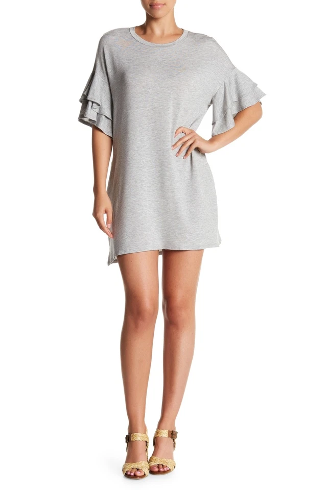 Vestido para mujer Soprano 161113 manga corta con volantes gris talla Mediano Foto 2 de 3