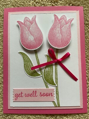 Timeless tulip get well card kit of 6 made w/ Stampin' Up!