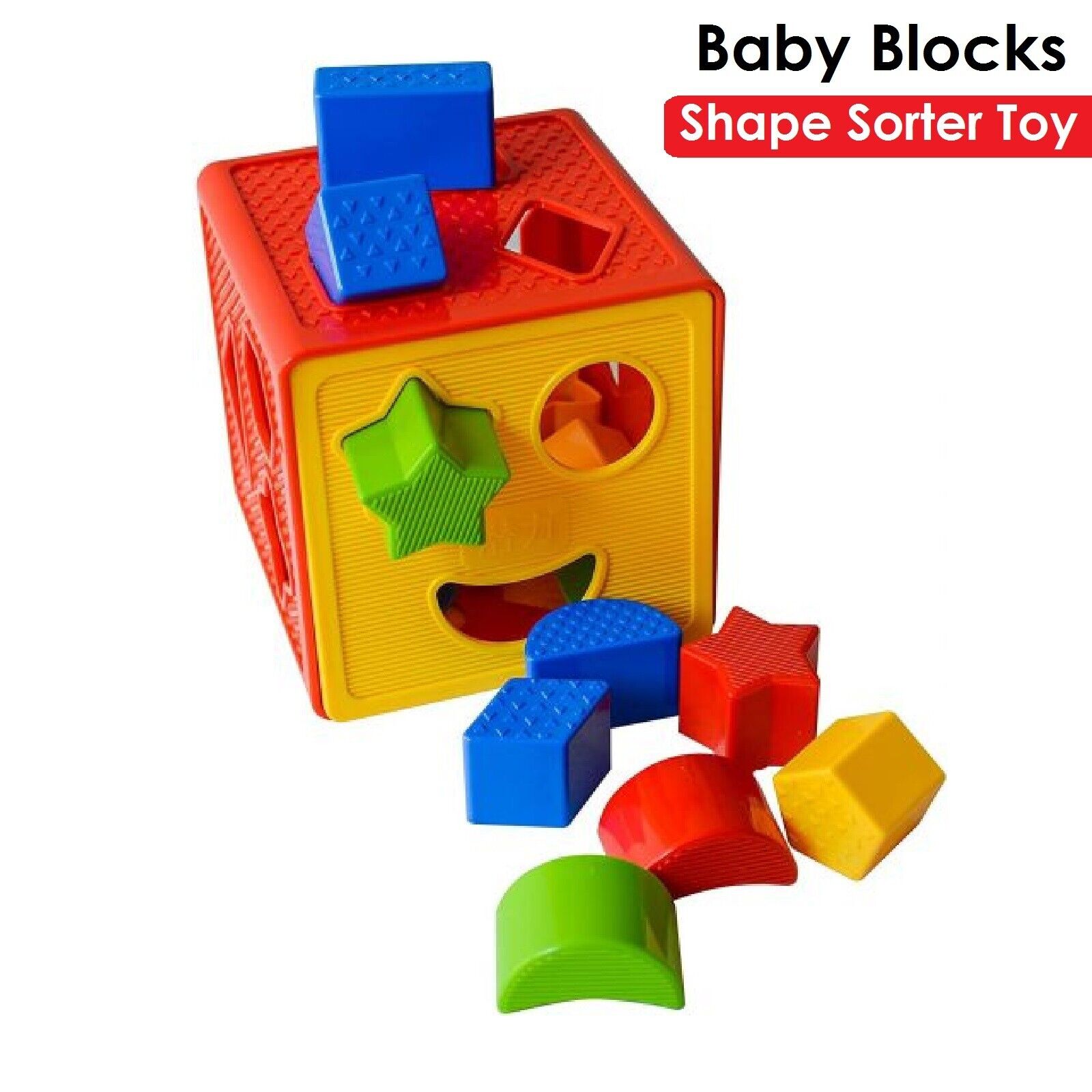 Baby Blocks Sorter Toy Kids Fun Shape Intelligence Learn Recognition Box Kid Toy