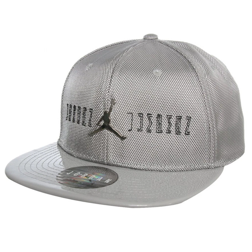 Nike Air Jordan YOUTH Retro 11 Metal Jumpman Logo Snapback Hat Cap NWT