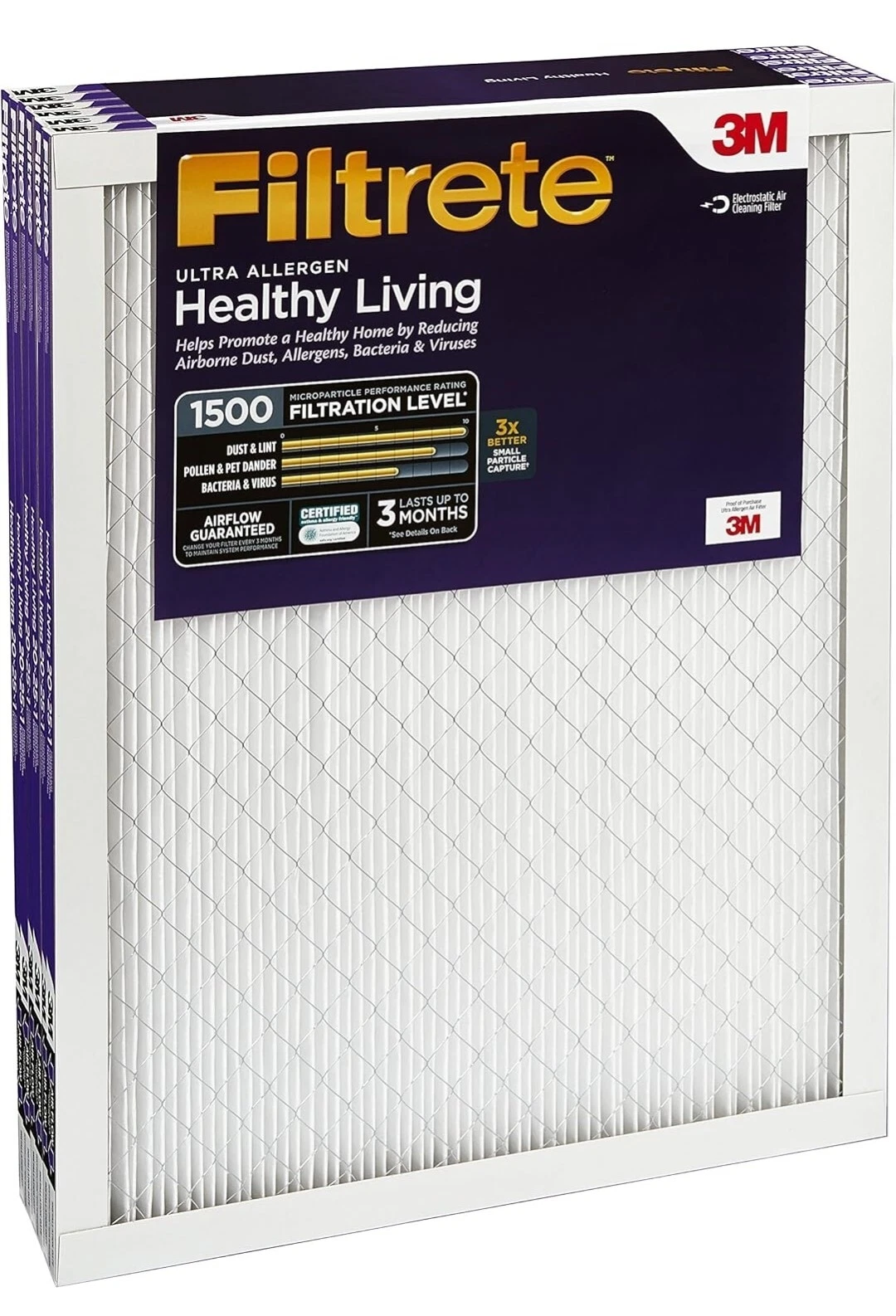 Filtrete Healthy Living Ultra Allergen Deep Pleat Air Filter