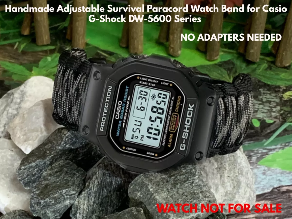 Casio G-Shock DW-5600 Series Adjustable Paracord Survival Watch