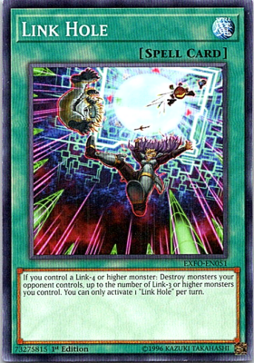 Link Hole EXFO-EN051 Yu-Gi-Oh! Card Light Play 1st Edition