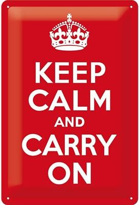 Nostalgic-Art - Blechschild 30 x 40 cm - Keep Calm and Carry on