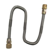 1/2" X 24" Non-Whistle Flexible Flex Gas Line Connector Kit for NG or LP