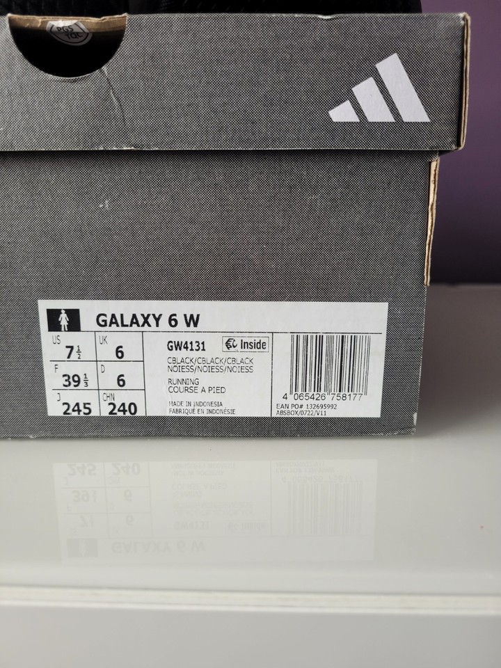 adidas Galaxy 6 Womens Running Shoes Black Cushioned Sports Run