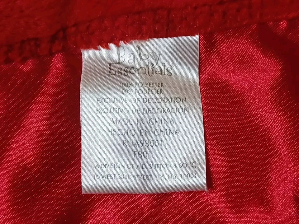 Manta de Navidad Baby Essentials rojo polar satinado Santa reno Foto 3 de 4