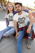 Camisetas marido y mujer a juego, camisetas pareja a juego para San Valentín,