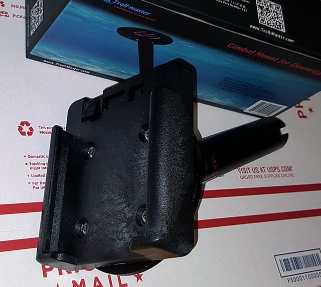 Cannon Downrigger Tab Lock Mounting base with Seahorse Gimbal Mount