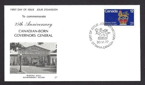 Canada  # 735    Governor General of Canada     Brand New 1977 Unaddressed Issue