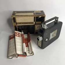 VINTAGE 1934 CINE-KODAK EIGHT MODEL 25 DOUBLE 8mm MOVIE CAMERA - VTG WITH BOX
