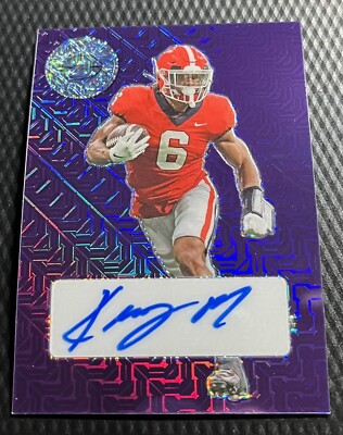 2023 Leaf Pro Set Kenny McIntosh 6/10 Purple Rookie Auto Seahawks, GA Bulldogs