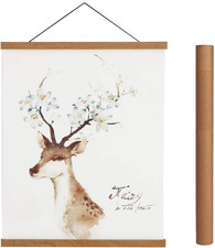 Magnetic Poster Hanger Frame, 16X24 16X22 16X20 Light Wood Wooden Magnet Canvas