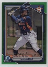 2024 Bowman Draft Chrome Green Refractor 15/99 Camilo Diaz #BDC-176 05jo