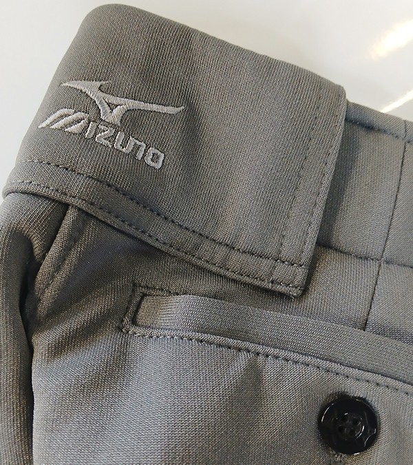 NEW Mizuno Baseball YOUTH LARGE/CHARCOAL GREY Pants Hemmed Bottom NWT