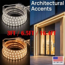 5050 LED Strip Light Flexible Tape Lighting Rope Home Outdoor With US Plug 110V
