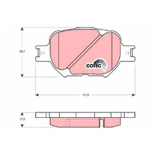 Satz Bremsbeläge 24148798 Bremsklötze vorne für Toyota Celica T23 Corolla E12