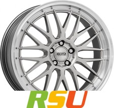 Dotz Bilbao silver/polished lip 8x18" ET40 LK5 112 ML 70.1 Alufelgen 18 Zoll