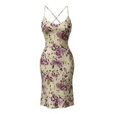 Victorias Secret Vintage Y2K Silk Floral Slip Dress Size Medium Luxury Lingerie