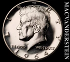 1964 Silver Kennedy Half Dollar - Choice Gem Proof  Lustrous  #L6006