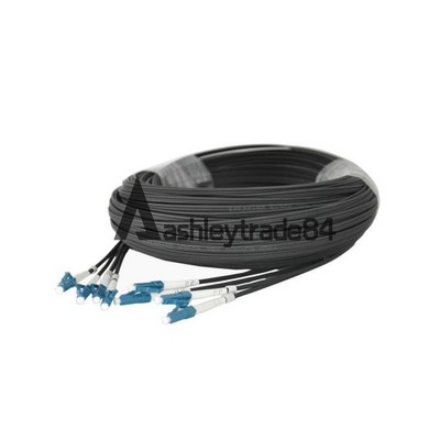 150M 4 Cores Outdoor FTTH Fiber Optic Drop Cable SM LC UPC Patch Cord #jg