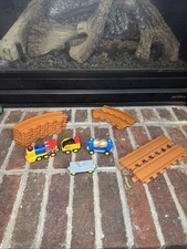 Toy State Express Train Engine CoalCar Flat Car Music Sound and Track 14 Pieces