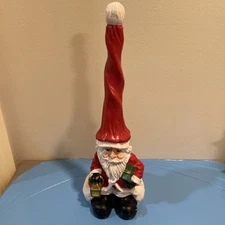 Christmas Holidays Long Twist Hat Santa Musical Figurine Decor