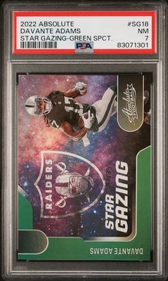 2022 PANINI ABSOLUTE STAR GAZING GREEN SPECTRUM #SG18 DAVANTE ADAMS 2/25 PSA 7