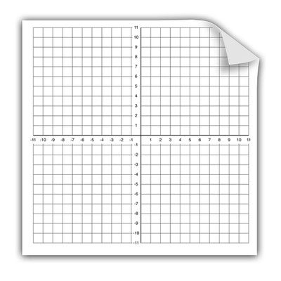 Geyer Instructional Products 503008 1 Square Numbered Axis Static Cling Graph