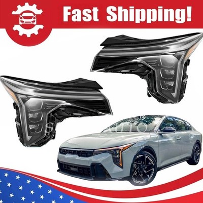 Fit KIA K4 2025 2026 Left /RightSide LED Headlight w/ Factory Projector Lens