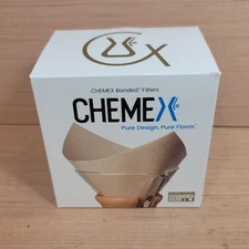 Chemex Bonded Coffee Filters Natural Square 100 Count Fits 5 6 8 10 13 Cup