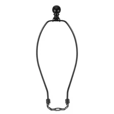 1 Set 11.5 Inch Lamp Harp Kit with 25mm Finial Lamp Shade Bracket Holder, Black