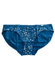 Victoria's Secret PINK Seamless Bikini Panty Teal Star