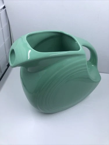 Fiestaware  7" Round Disc Pitcher Sea Mist Green Art Deco. FiestaWare