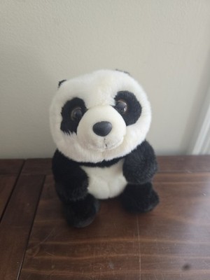 2017 LIN LIN Aurora World Panda Bear Plush Stuffed Animal Sitting Soft 9 Inch