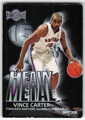 2000-01 SkyBox Metal Heavy Metal (Damaged) Vince Carter #2H Toronto Raptors