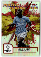 Topps Finest Champions League 2025 PFF-2 Jeremy Doku Red Yellow Fusion SSP