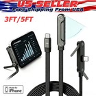 240W USB C Charger Chubby Cable W/ Phone Invisible Stand Type C Flat Charger