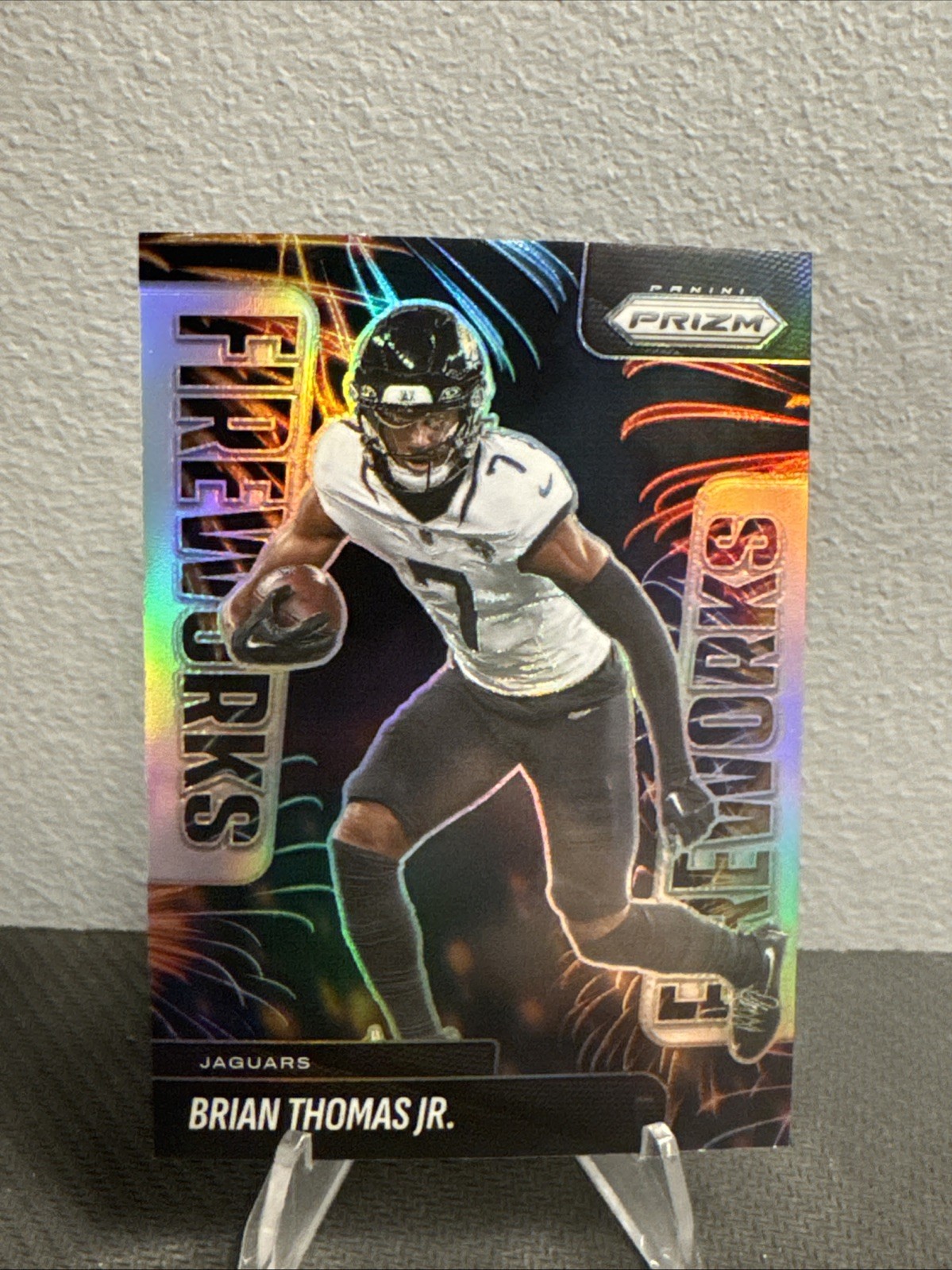 2025 Panini Prizm - Fireworks Brian Thomas Jr. #14 - Silver Prizm