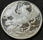 2015 1 Oz .999 Fine Silver Pegasus GoldSilver.com Greek Horse Art Round Bullion!