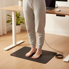 Grounding Mat with 15 FT Cord - Carbon-Infused Leather, Waterproof