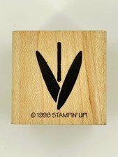 Stampin' Up Wood Mounted Rubber Stamp Floral Design 1998