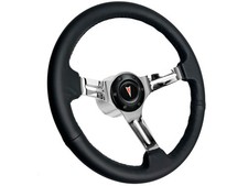 1969-1987 Pontiac Grand Prix 14 Black Leather 6-bolt Steering Wheel Kit