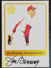 2001 Fleer Greats of the Game Jim Bunning Autograph Phillies HOF Auto