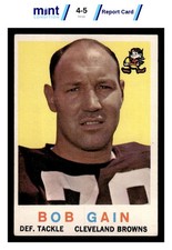1959 TOPPS BOB GAIN 77 EX MCG 5 RC FOOTBALL CLEVELAND BROWNS