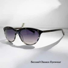 NEW/Unworn Deadstock Balmain BL 2007 Sunglasses-Made in France, Black/Smoky Grey