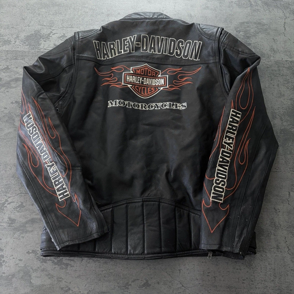 Harley Davidson Leather Jacket Flames for sale | eBay