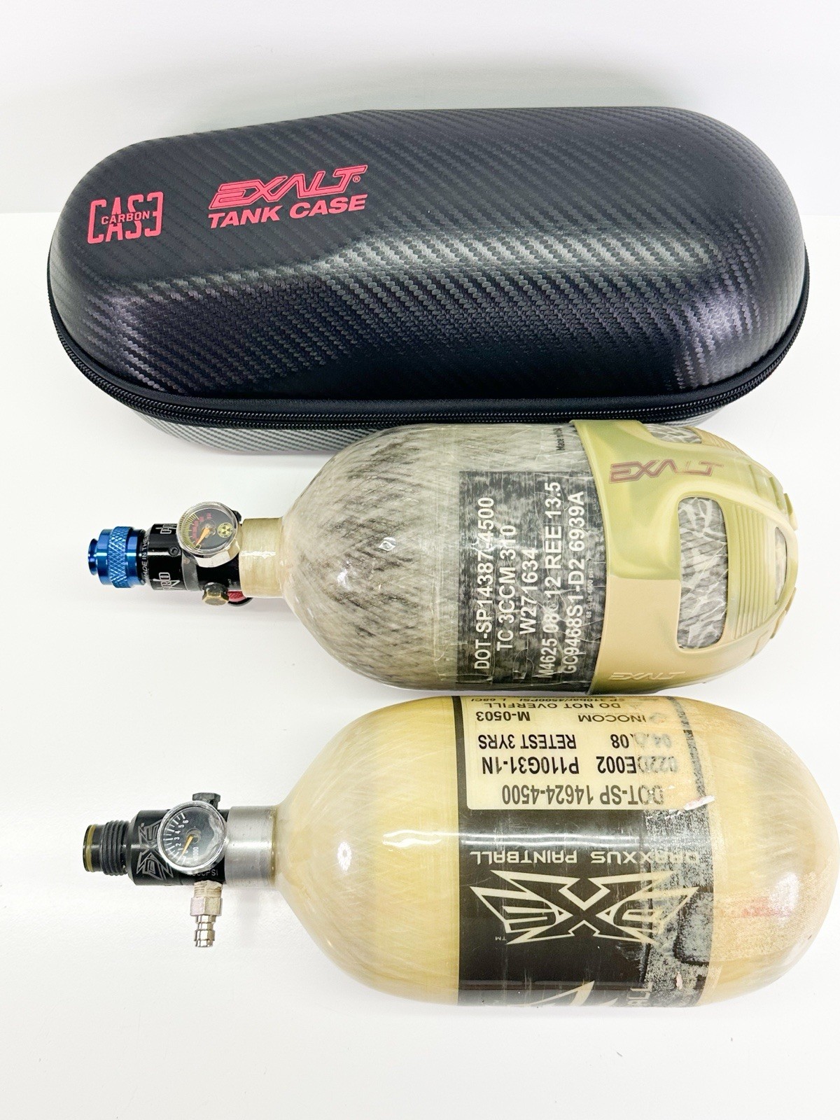 68/4500 Pro Series Regulator + DXS Paintball Tank with Cover - Needs Hydro
