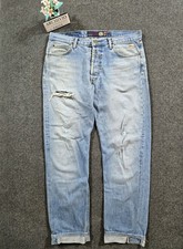 Jeans Roy Rogers Uomo Denim Chiaro Vintage Taglia 50 W35 Originale