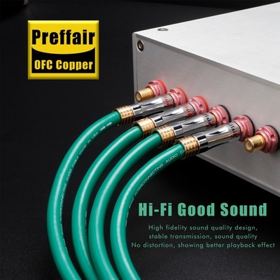 Preffair Silver Plated Shielded HiFi RCA Cable Audio Signal Interconnect Cable